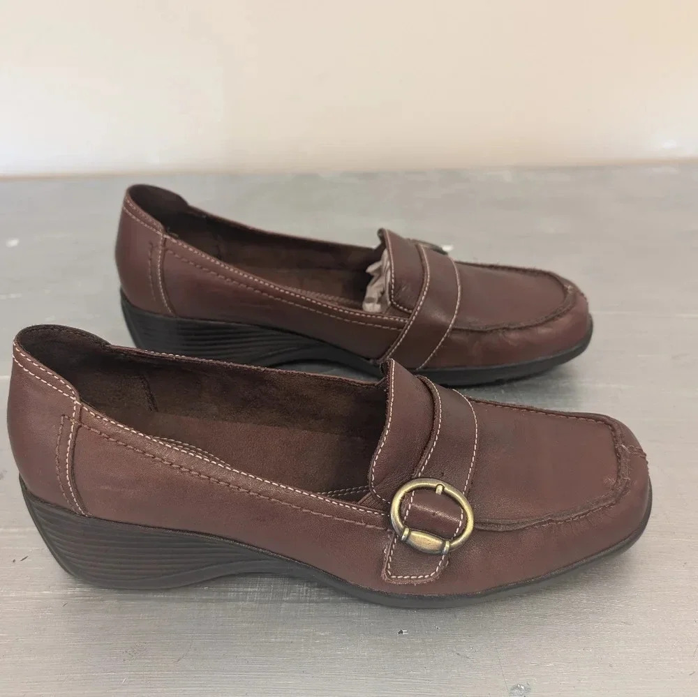 Womens Naturalizer Brown Leather Bit Style Accent Loafer Shoes Sz 8.5M - Picture 7 of 12